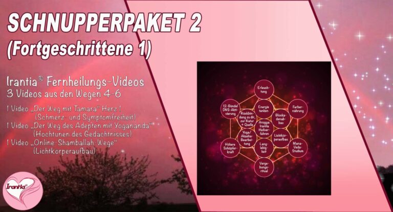 Schnupperpaket 2 (Fortgeschrittene 1) „Irantia® Fernheilungs-Videos“ (Dauer: 5h 57min)